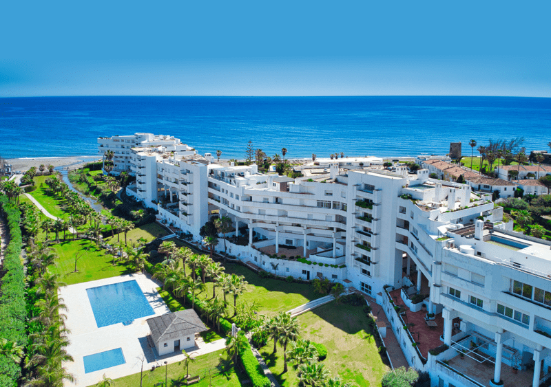 drone flying over new development costa del sol