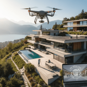 drone flying over new development costa del sol