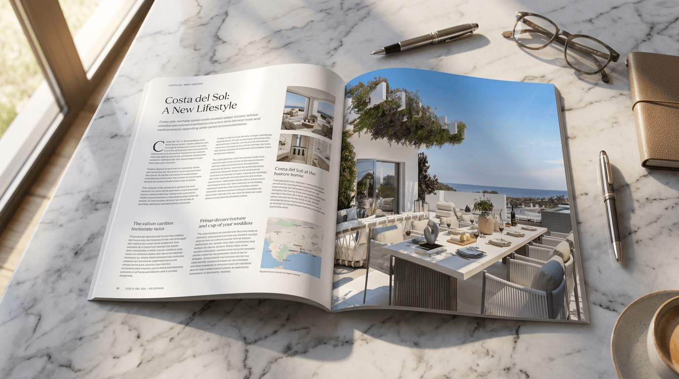 Revistas inmobiliarias en España: Por qué la prensa especializada supera a la publicidad digital con compradores internacionales