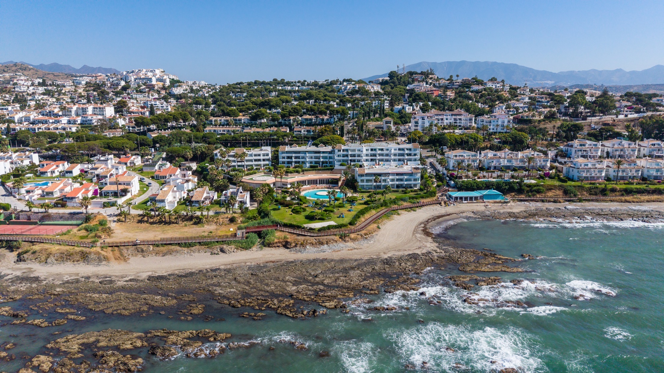 Aerial drone view of the Fuengirola coastline – licensed real estate drone photography