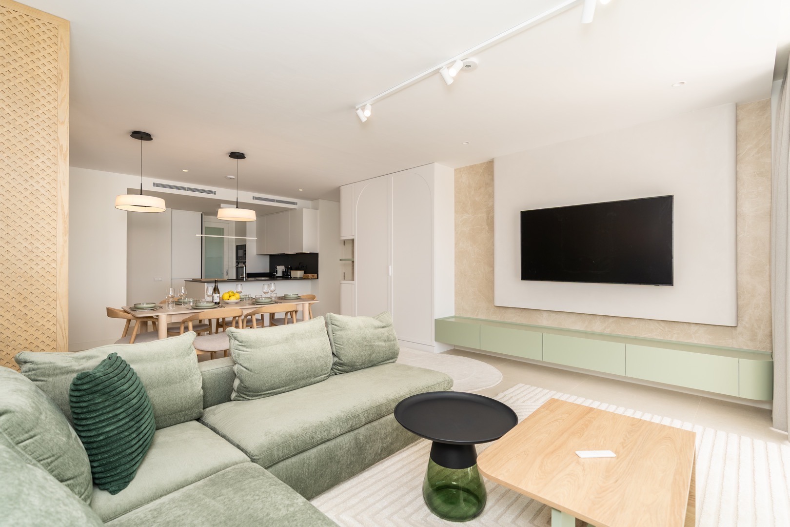 Contemporary living room in a Benahavís home – real estate photography