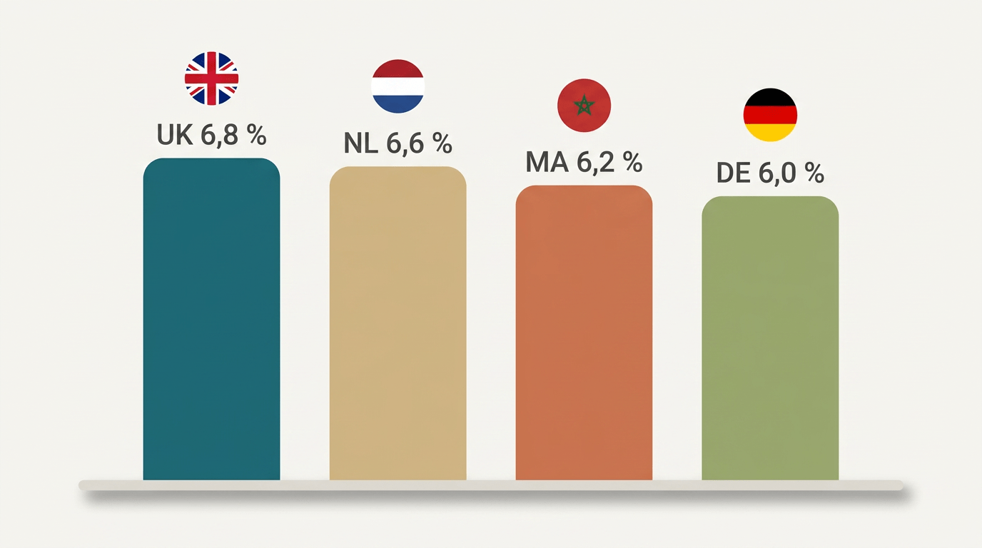 Gráfico: compradores extranjeros de vivienda en España por nacionalidad, 2026