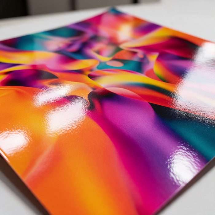 Flyer con barniz UV de alto brillo