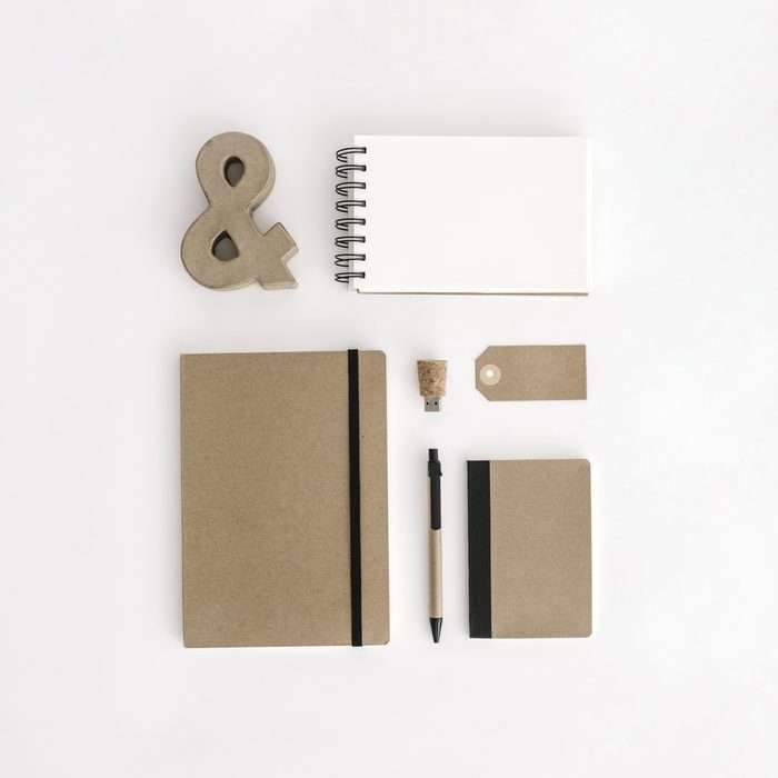 Kraft cardboard stationery with pen
